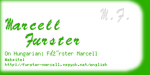 marcell furster business card